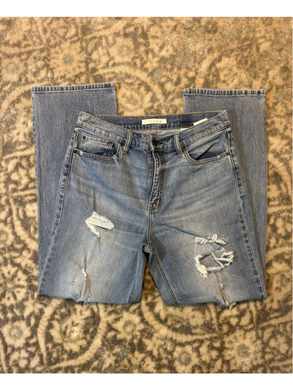 Women's Eunina Super High Rise Dad Jeans Size 11 Blue